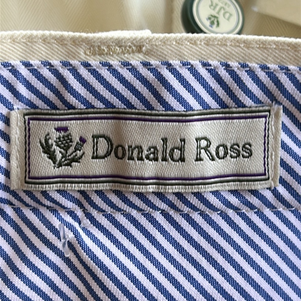 Donald Ross Men’s flat front shorts. Color is Wheat (pale butter yellow) Size 36 - Picture 2 of 14